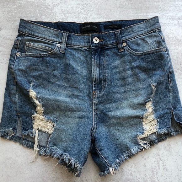 Kendall & Kylie Pants - Kendall & Kylie The Iconic Short Distressed High Waist Jean Shorts Size 9/ 29